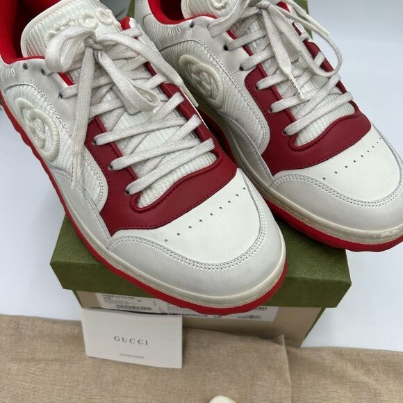 Men’s Gucci Mac 80 low top leather sneakers size 10 made in Italy - Picture 3 of 11